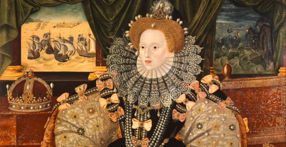 The Armada Portrait of Queen Elizabeth I, c.1588. From The Woburn Abbey Collection